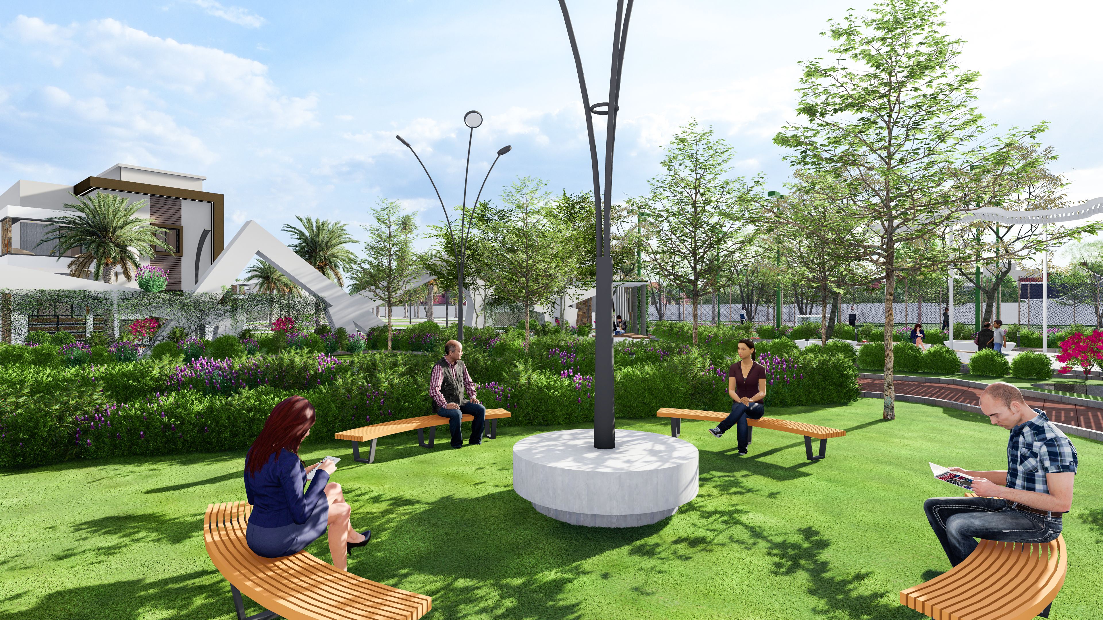 Beautifully Landscaped Open Spaces